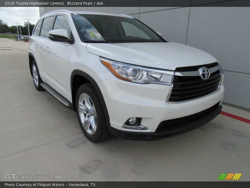 Blizzard Pearl / Ash 2016 Toyota Highlander Limited
