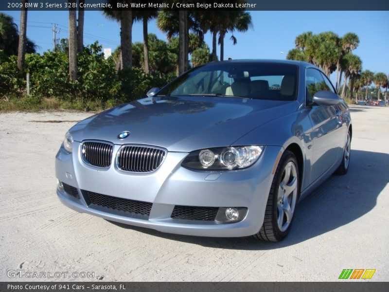 Blue Water Metallic / Cream Beige Dakota Leather 2009 BMW 3 Series 328i Convertible