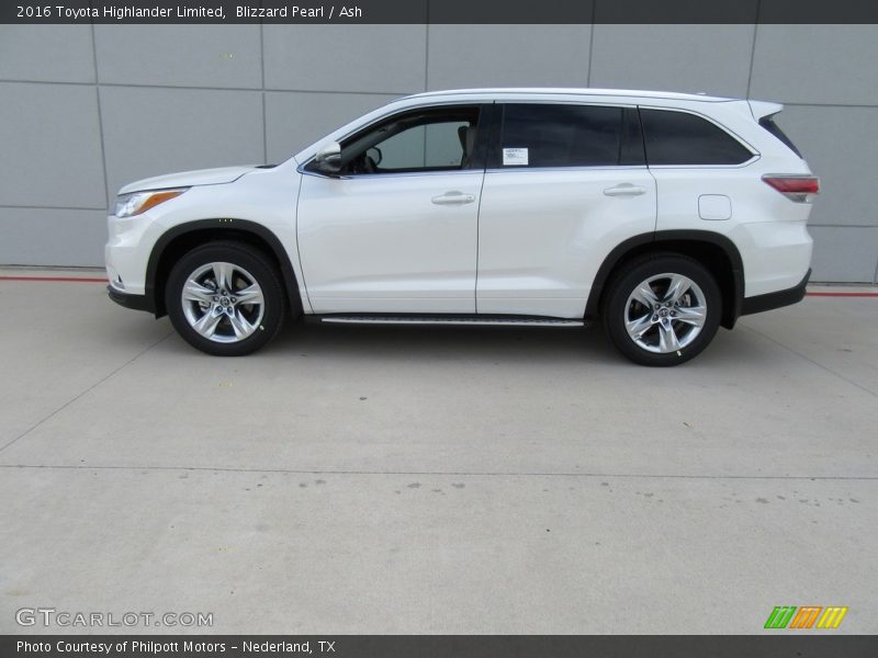 Blizzard Pearl / Ash 2016 Toyota Highlander Limited