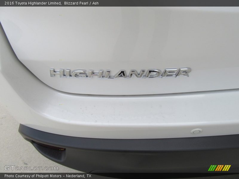 Blizzard Pearl / Ash 2016 Toyota Highlander Limited