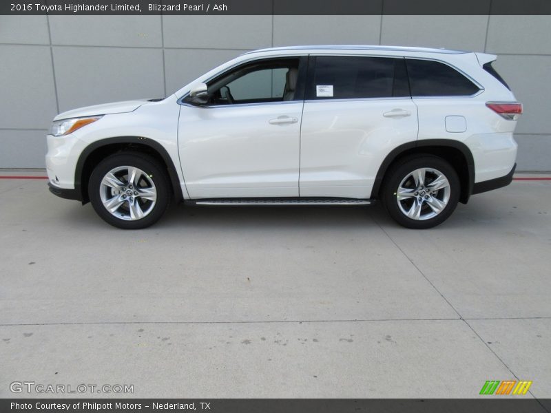 Blizzard Pearl / Ash 2016 Toyota Highlander Limited