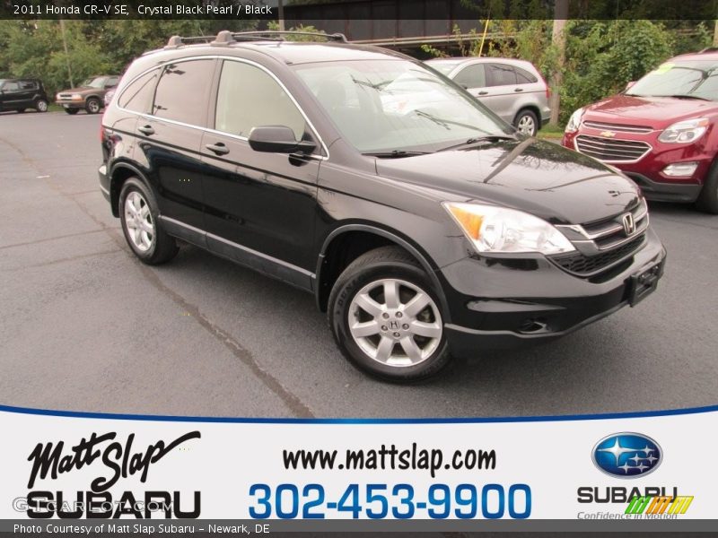 Crystal Black Pearl / Black 2011 Honda CR-V SE