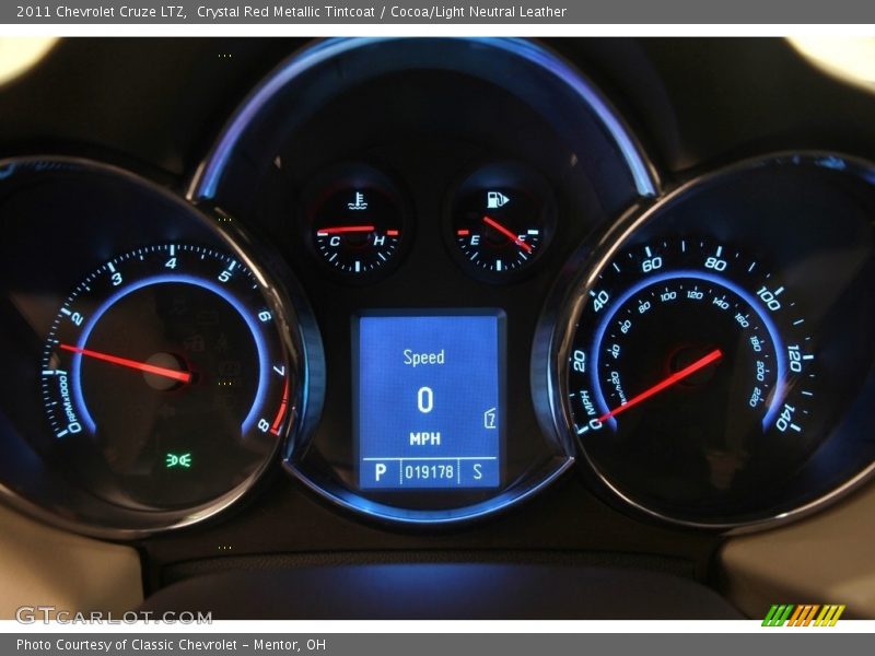 Crystal Red Metallic Tintcoat / Cocoa/Light Neutral Leather 2011 Chevrolet Cruze LTZ