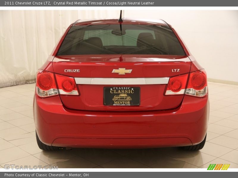 Crystal Red Metallic Tintcoat / Cocoa/Light Neutral Leather 2011 Chevrolet Cruze LTZ