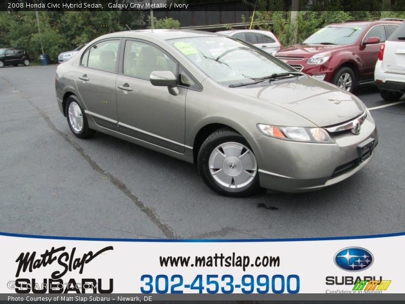 Galaxy Gray Metallic / Ivory 2008 Honda Civic Hybrid Sedan