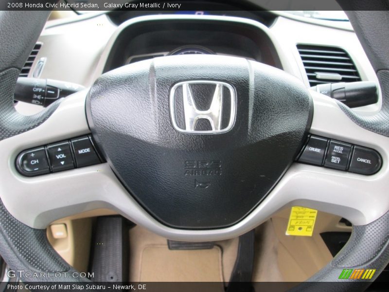 Galaxy Gray Metallic / Ivory 2008 Honda Civic Hybrid Sedan