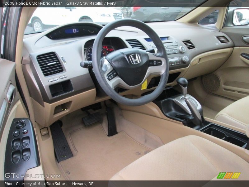 Galaxy Gray Metallic / Ivory 2008 Honda Civic Hybrid Sedan