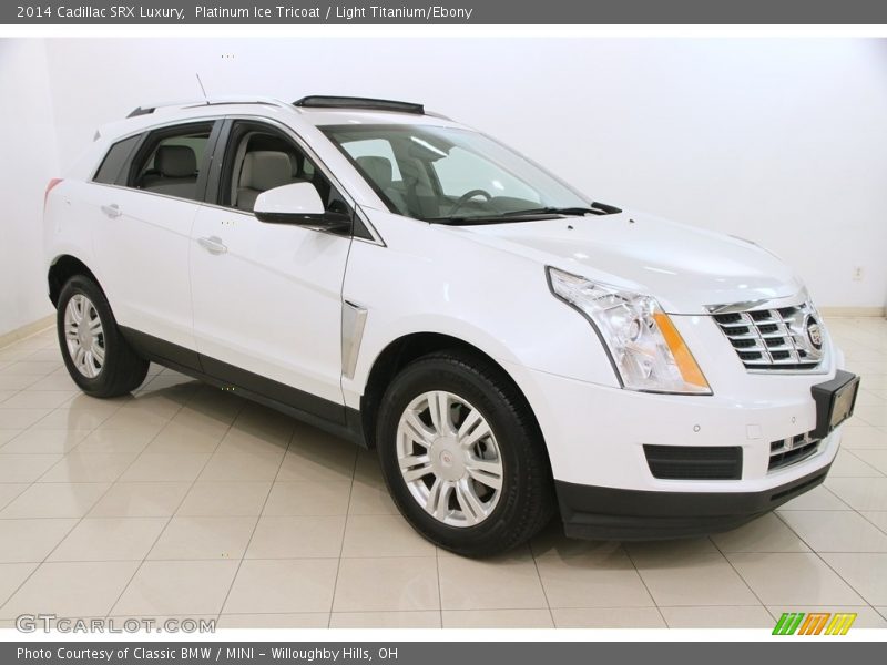 Platinum Ice Tricoat / Light Titanium/Ebony 2014 Cadillac SRX Luxury