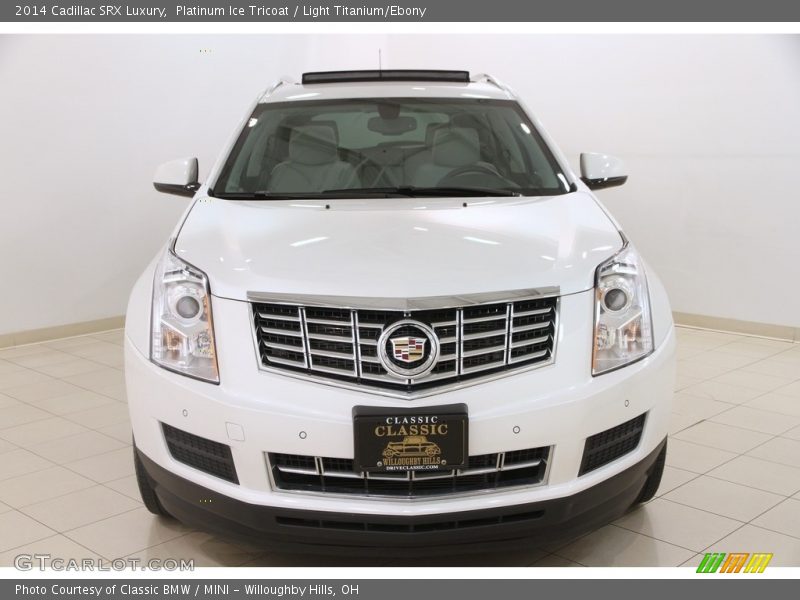 Platinum Ice Tricoat / Light Titanium/Ebony 2014 Cadillac SRX Luxury