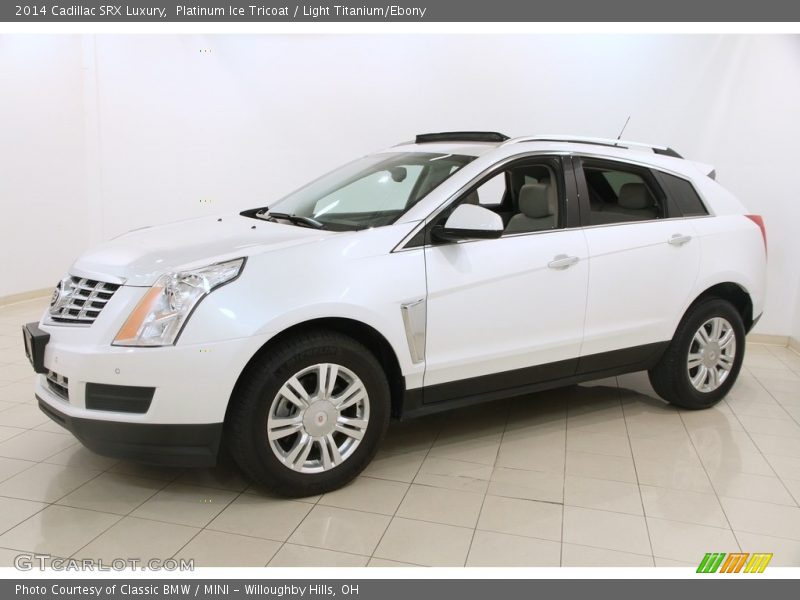 Platinum Ice Tricoat / Light Titanium/Ebony 2014 Cadillac SRX Luxury