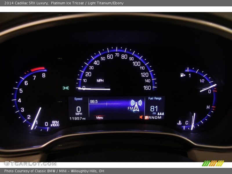 Platinum Ice Tricoat / Light Titanium/Ebony 2014 Cadillac SRX Luxury