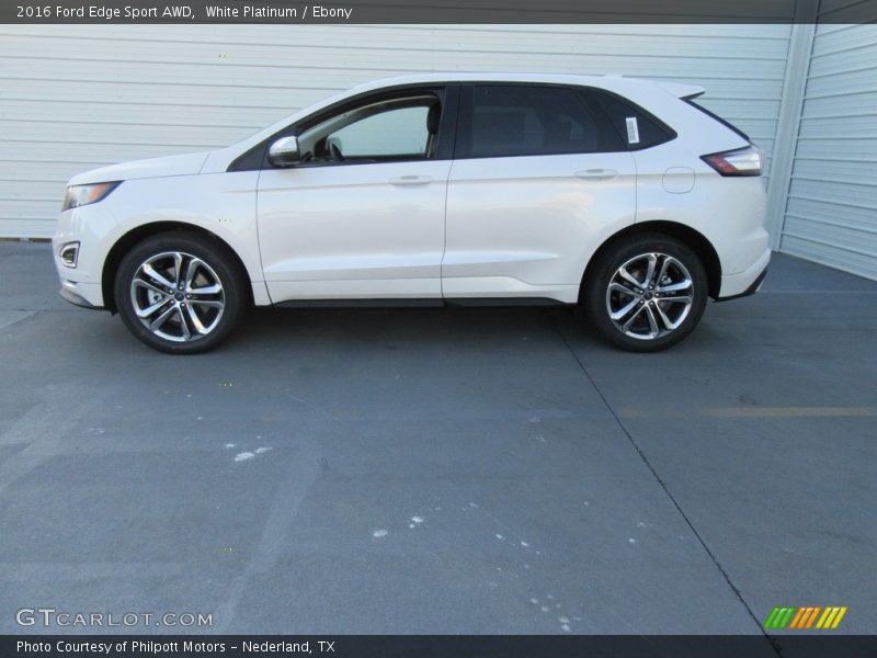 White Platinum / Ebony 2016 Ford Edge Sport AWD