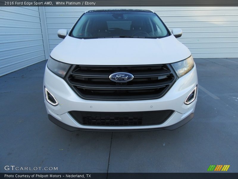 White Platinum / Ebony 2016 Ford Edge Sport AWD