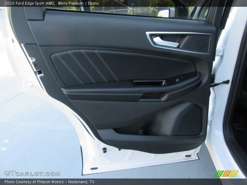 White Platinum / Ebony 2016 Ford Edge Sport AWD