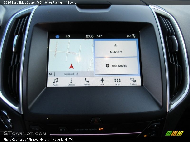 White Platinum / Ebony 2016 Ford Edge Sport AWD