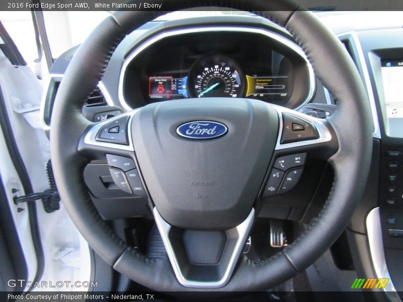 White Platinum / Ebony 2016 Ford Edge Sport AWD