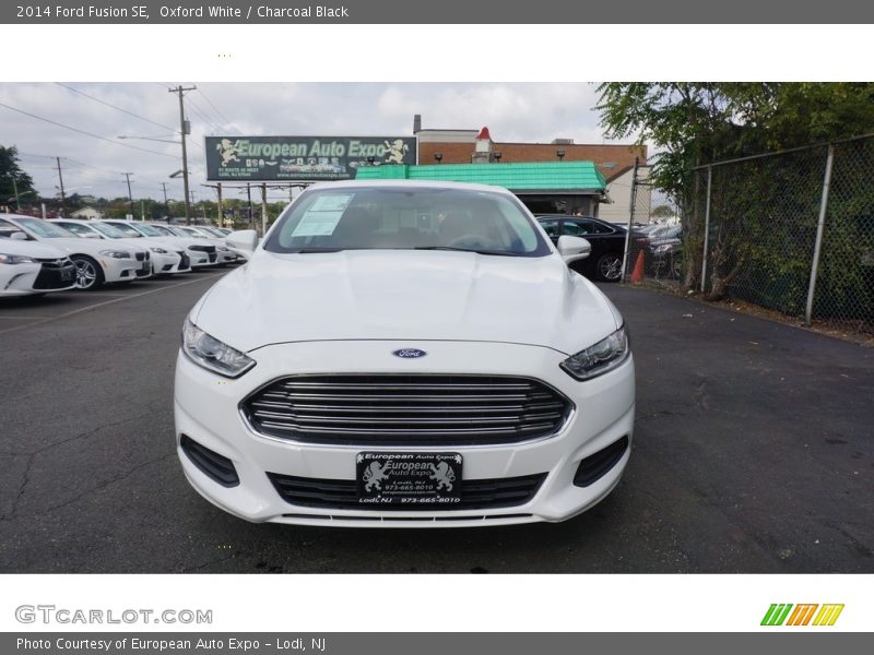 Oxford White / Charcoal Black 2014 Ford Fusion SE