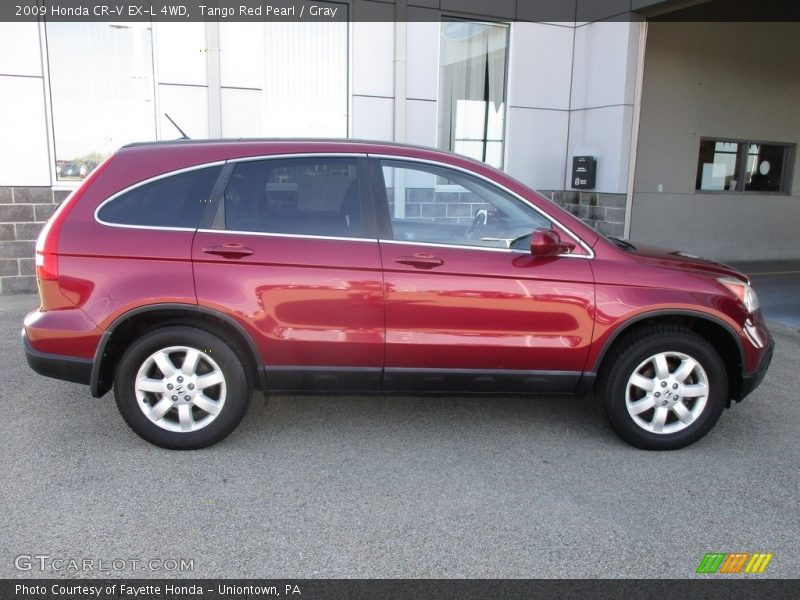Tango Red Pearl / Gray 2009 Honda CR-V EX-L 4WD