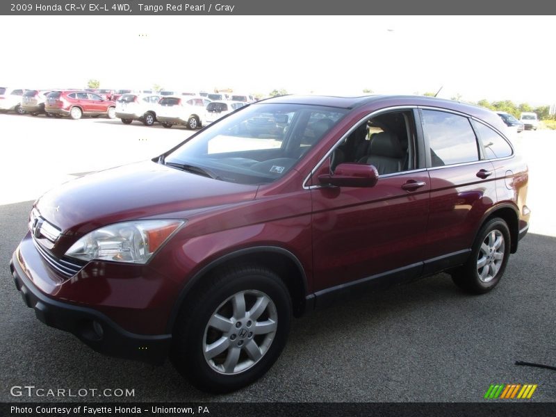 Tango Red Pearl / Gray 2009 Honda CR-V EX-L 4WD