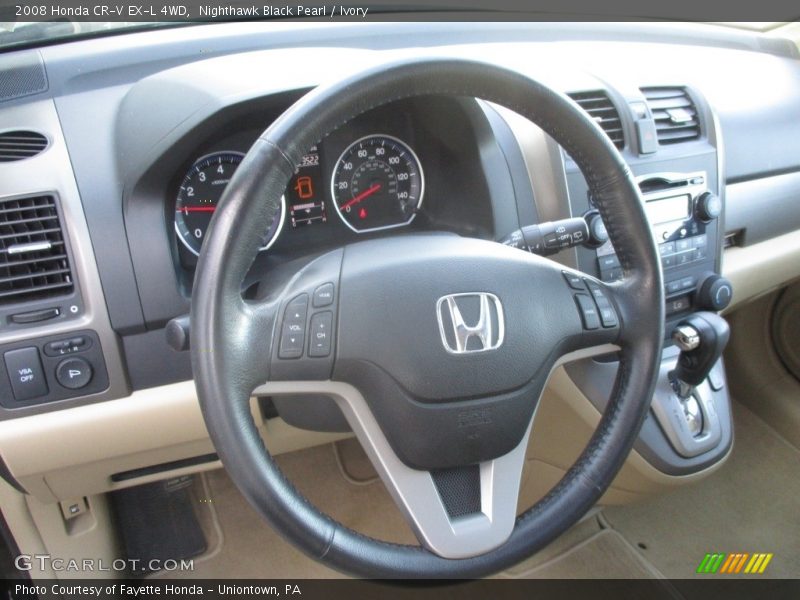 Nighthawk Black Pearl / Ivory 2008 Honda CR-V EX-L 4WD