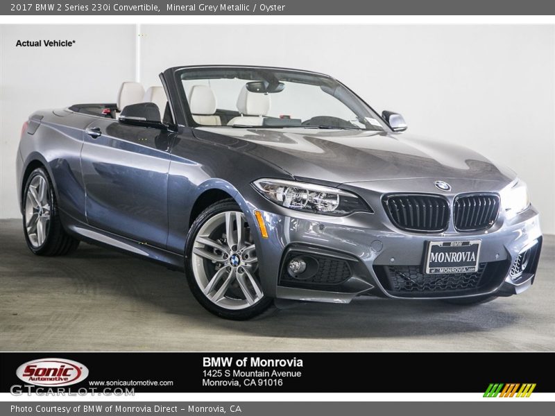 Mineral Grey Metallic / Oyster 2017 BMW 2 Series 230i Convertible