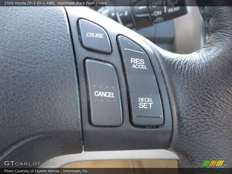 Nighthawk Black Pearl / Ivory 2008 Honda CR-V EX-L 4WD