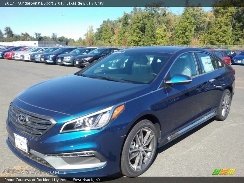 Lakeside Blue / Gray 2017 Hyundai Sonata Sport 2.0T