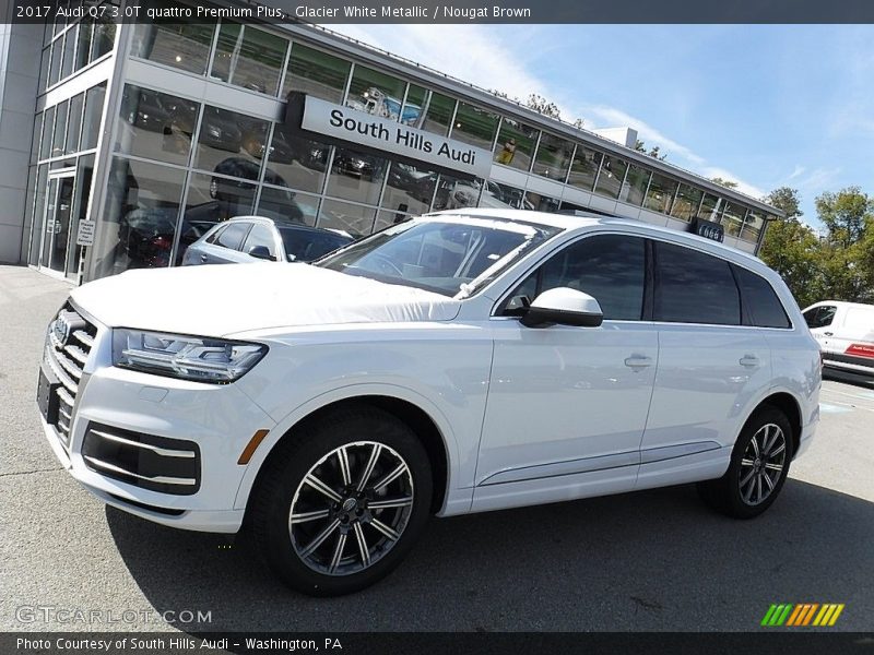 Glacier White Metallic / Nougat Brown 2017 Audi Q7 3.0T quattro Premium Plus