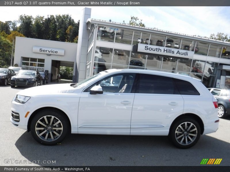 Glacier White Metallic / Nougat Brown 2017 Audi Q7 3.0T quattro Premium Plus