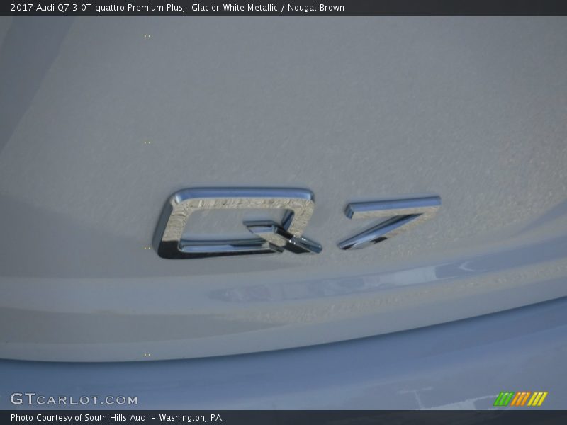 Glacier White Metallic / Nougat Brown 2017 Audi Q7 3.0T quattro Premium Plus