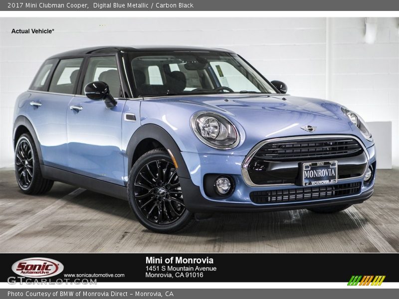 Digital Blue Metallic / Carbon Black 2017 Mini Clubman Cooper