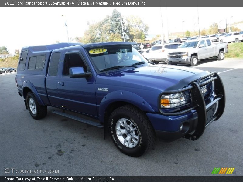 Vista Blue Metallic / Medium Dark Flint 2011 Ford Ranger Sport SuperCab 4x4