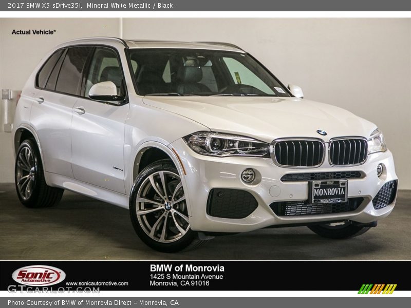 Mineral White Metallic / Black 2017 BMW X5 sDrive35i