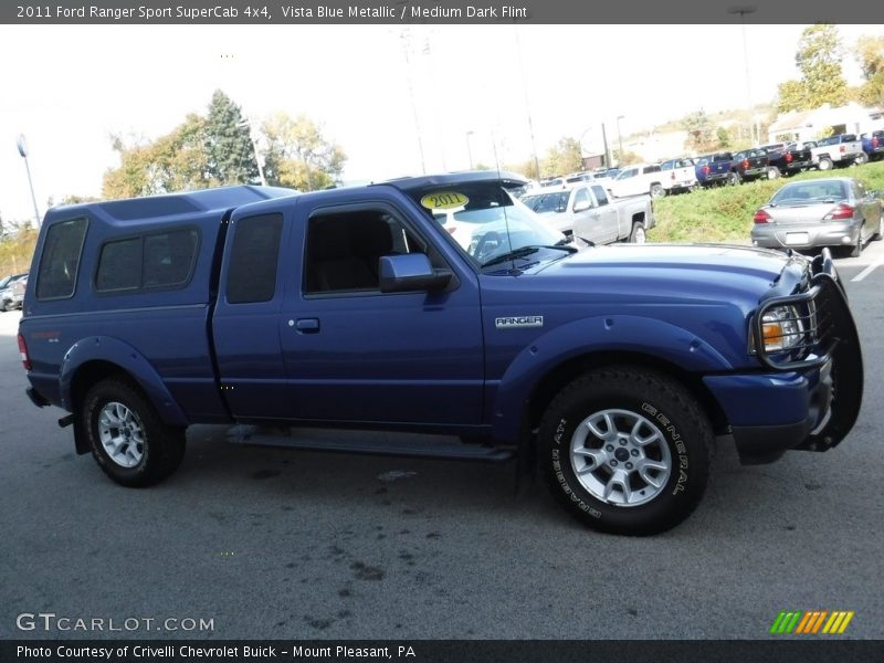 Vista Blue Metallic / Medium Dark Flint 2011 Ford Ranger Sport SuperCab 4x4