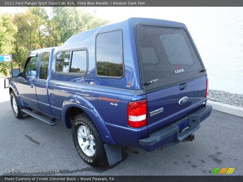 Vista Blue Metallic / Medium Dark Flint 2011 Ford Ranger Sport SuperCab 4x4