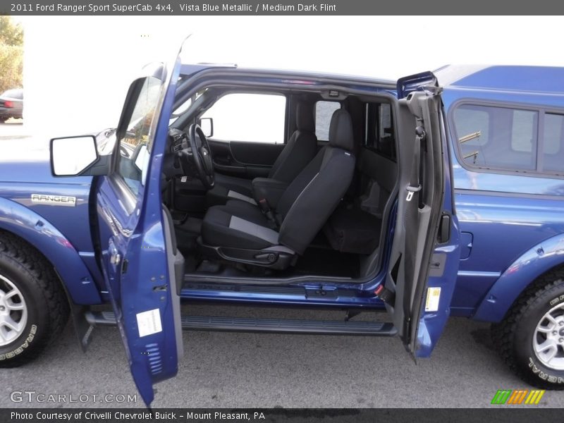 Vista Blue Metallic / Medium Dark Flint 2011 Ford Ranger Sport SuperCab 4x4