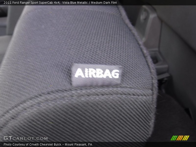 Vista Blue Metallic / Medium Dark Flint 2011 Ford Ranger Sport SuperCab 4x4