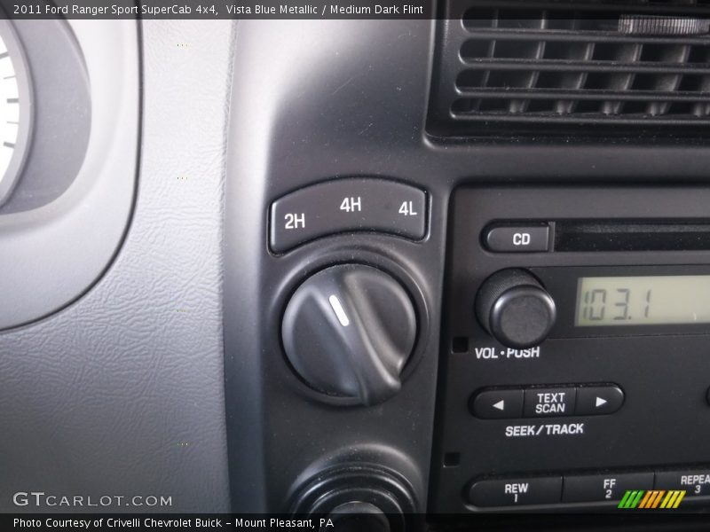 Vista Blue Metallic / Medium Dark Flint 2011 Ford Ranger Sport SuperCab 4x4