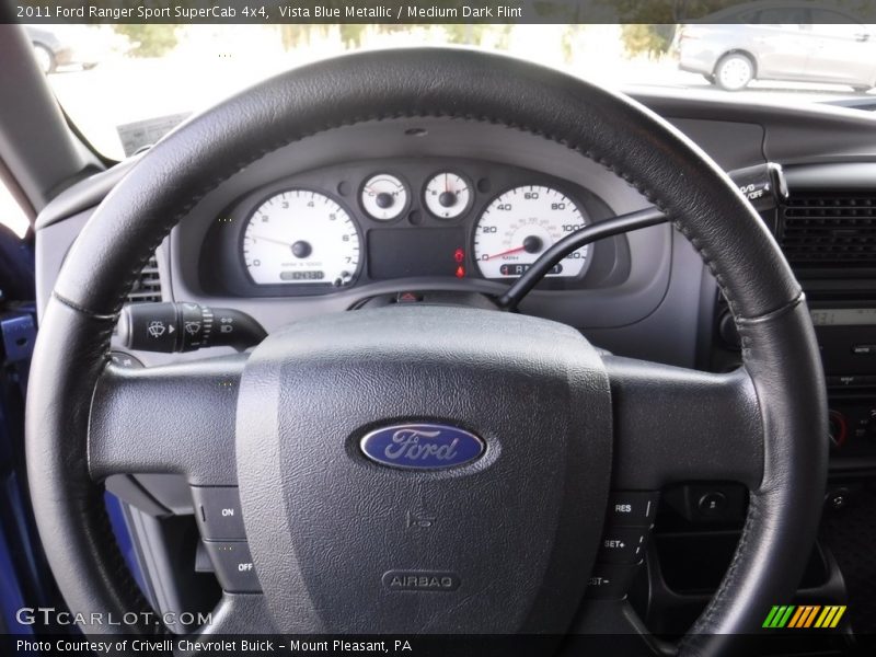 Vista Blue Metallic / Medium Dark Flint 2011 Ford Ranger Sport SuperCab 4x4
