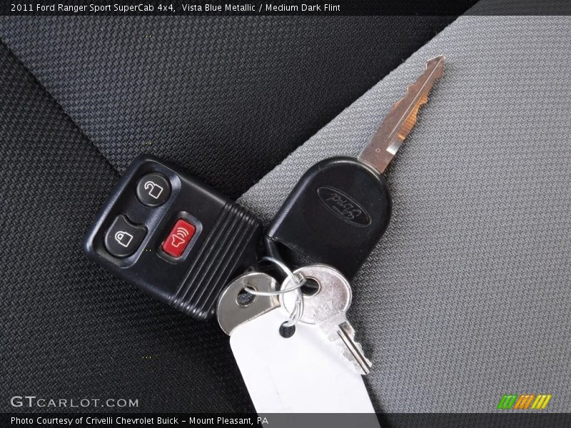 Vista Blue Metallic / Medium Dark Flint 2011 Ford Ranger Sport SuperCab 4x4