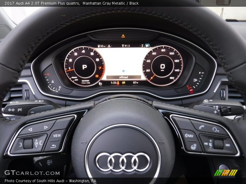 Manhattan Gray Metallic / Black 2017 Audi A4 2.0T Premium Plus quattro
