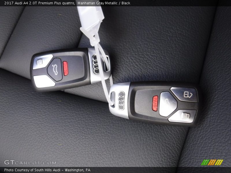 Manhattan Gray Metallic / Black 2017 Audi A4 2.0T Premium Plus quattro