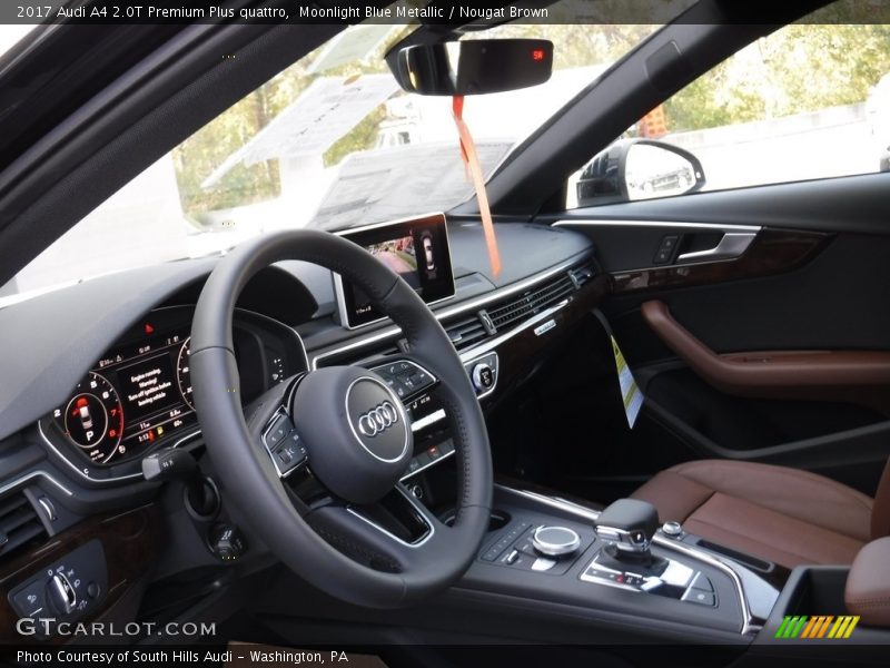 Moonlight Blue Metallic / Nougat Brown 2017 Audi A4 2.0T Premium Plus quattro