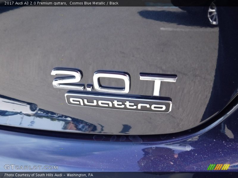 Cosmos Blue Metallic / Black 2017 Audi A3 2.0 Premium quttaro