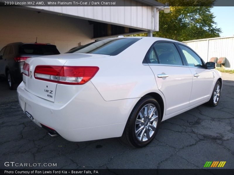 White Platinum Tri-Coat / Dark Charcoal 2010 Lincoln MKZ AWD
