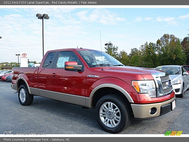 Red Candy Metallic / Pale Adobe 2011 Ford F150 Lariat SuperCab