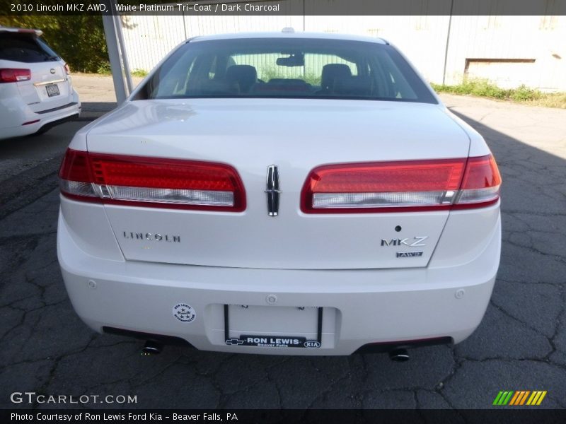 White Platinum Tri-Coat / Dark Charcoal 2010 Lincoln MKZ AWD