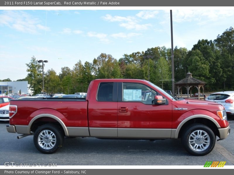 Red Candy Metallic / Pale Adobe 2011 Ford F150 Lariat SuperCab