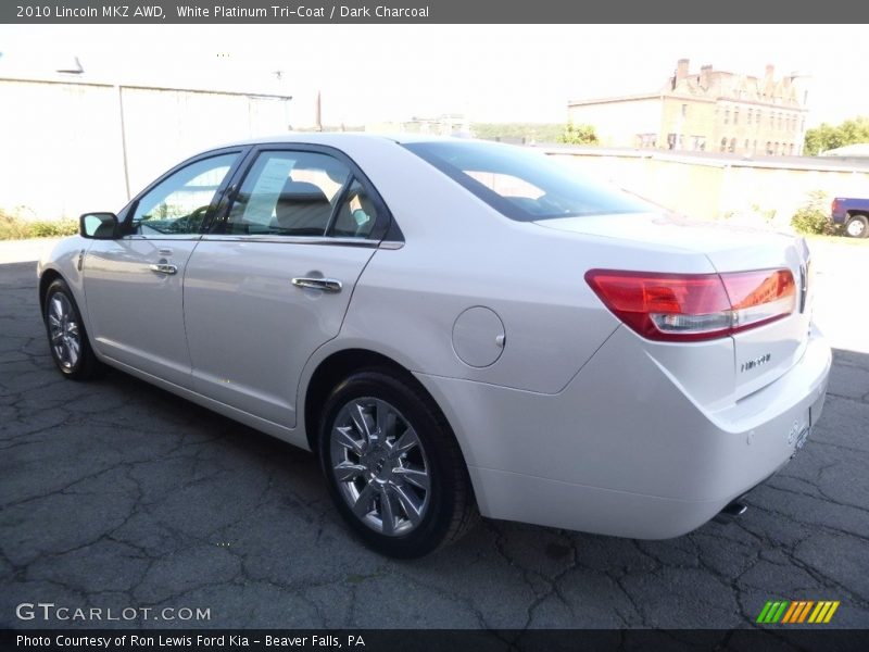 White Platinum Tri-Coat / Dark Charcoal 2010 Lincoln MKZ AWD