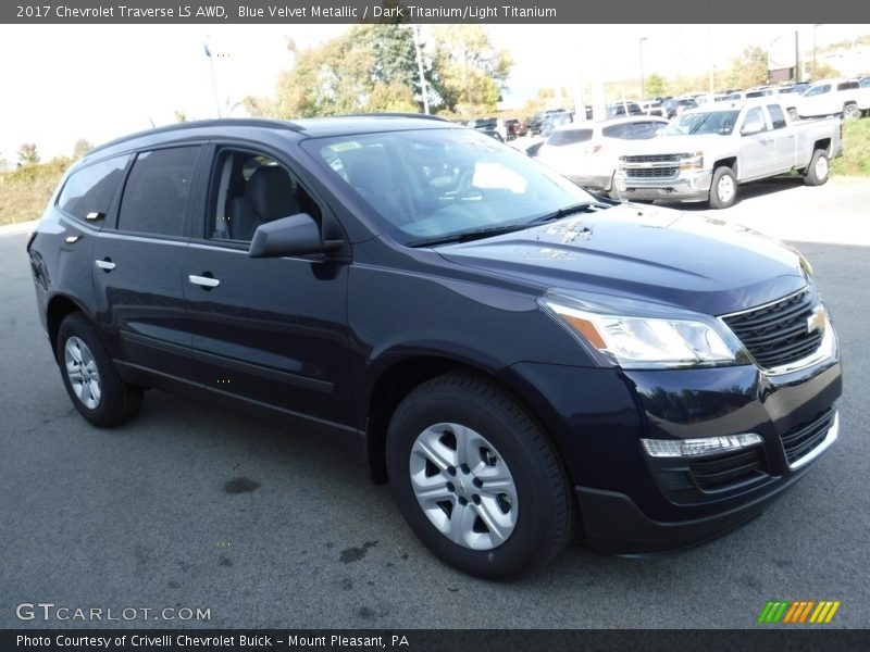 Blue Velvet Metallic / Dark Titanium/Light Titanium 2017 Chevrolet Traverse LS AWD